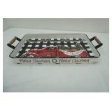 Merry Christmas Truck Enamel Tray (NEW/LIKE NEW)