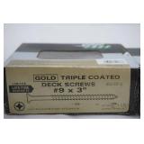 Gold Triple Coated Deck Screws and Zinc Pole Barn Screws