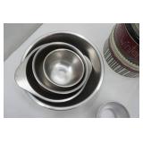 Stainless Steel Bowl Set & Other Kitchenware