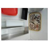 Rubbermaid Food Storage Containers, Cake Pans, Vintage Metal Tray & More