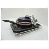 New Broasting Pan, Pie Plates, frying pan, microwave cover, Cooling Rack