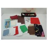 Sewing Lot: Fabric, Organizer, and some supplies