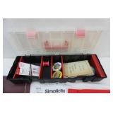 Sewing Lot: Fabric, Organizer, and some supplies