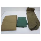 Vintage Rubber Fabric Air Mattresses & Army Duffle Bag