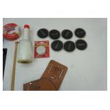 Blue Masking Tape (5 rolls), Regular Masking Tape (2 Rolls) Super Sliders for furniture, tool belt pouch, For Sale & keep Out Signs, packing saran wrap