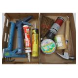 Caulking, Stove Bright, Twine, Duct Tape, Hammer