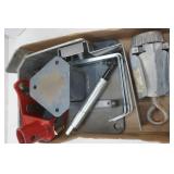 Vintage Folding Boat Anchor, Brackets, John Deere Shock Absorber and other heavy metal