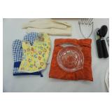 Corelle Lids, Serrated Knife, Wooden Rolling Pin, Placemats, Oven Mitts, Juicer, Can Openers, Potato Masher