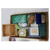 25th Anniversary Plate, Recipe Card Holder, Ceramic Bear, Candle Holder, Paper Doilies and other decor and office supplies