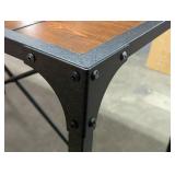 48"L x 30"W x36"H - Metal and Wood High Top Table - Cross Bar