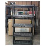 72"H x 36"W x 18"D - 5-Tier Heavy Duty Impact-Resistant Plastic Garage Storage Shelving Unit