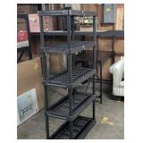 72"H x 36"W x 18"D - 5-Tier Heavy Duty Impact-Resistant Plastic Garage Storage Shelving Unit