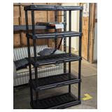 72"H x 36"W x 18"D - 5-Tier Heavy Duty Impact-Resistant Plastic Garage Storage Shelving Unit