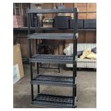 Plano 5 Tier Shelf - 74" H x 36" W x 18" D - Heavy Duty Plastic