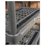 72"H x 36"W x 18"D - 5-Tier Heavy Duty Impact-Resistant Plastic Garage Storage Shelving Unit