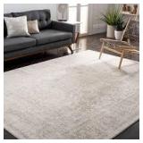 SAFAVIEH Evoke Ivory/Taupe 9 ft. x 12 ft. Distressed Border Medallion Area Rug