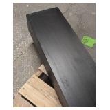 Dogberry Collections Modern Farmhouse 6 ft. Midnight Black Cap-Shelf Mantel