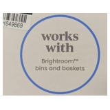 4 Tier Shoe Rack Black Metal with Natural Wood - Brightroom™