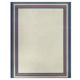 Multi-Colored 5 ft. x 7 ft. Striped Border Indoor/Outdoor Area Rug