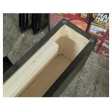 Dogberry Collections Modern Farmhouse 6 ft. Midnight Black Cap-Shelf Mantel