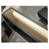 Dogberry Collections Modern Farmhouse 6 ft. Midnight Black Cap-Shelf Mantel