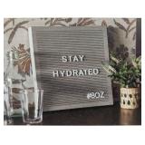 14"x 14" Wood Letterboard Gray - Threshold™: MDF Message Board with 181 Characters, Wall Sign Panel
