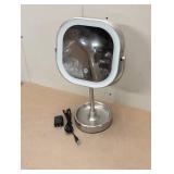 Conair Halo LED Double Sided 1x/10x Vanity Mirror 360° Rotation USB Rechargeable