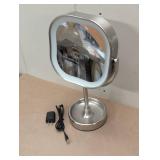 Conair Halo LED Double Sided 1x/10x Vanity Mirror 360° Rotation USB Rechargeable