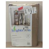 Freestanding Wardrobe Black Metal with Natural Wood - Brightroom™