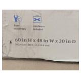 Freestanding Wardrobe Black Metal with Natural Wood - Brightroom™