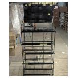 48" H x 28 " W x 19.5" D with 5 Shelves and Peg Board on top - Store Display Rack