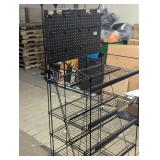 48" H x 28 " W x 19.5" D with 5 Shelves and Peg Board on top - Store Display Rack