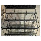 48" H x 28 " W x 19.5" D with 5 Shelves and Peg Board on top - Store Display Rack