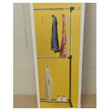 Adjustable Double Rod Garment Rack Black - Room Essentials™:55lb Capacity