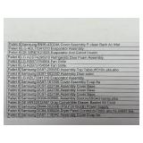 10 Manifested Pallets of New Appliance Parts Pallets 1-10