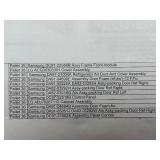 12 Manifested Pallets of New Appliance Parts Pallets 31 - 42