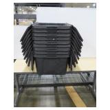 Lot of 9 Husky 18 Gal. Flip Top Storage Bin in Black