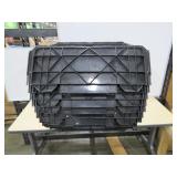 Lot of 9 Husky 18 Gal. Flip Top Storage Bin in Black