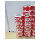 Large Lot of Red Round Stickers