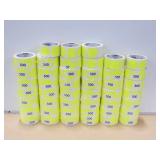 Large Lot of Yellow Round Stickers