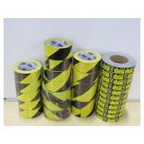 Mixed Lot of Caution Tape and Caution Stickers