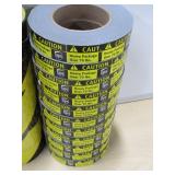 Mixed Lot of Caution Tape and Caution Stickers