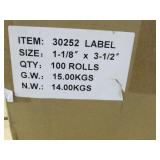 3 Cases of Labels LW-30252 - 1 1/8" x 3 1/2"
