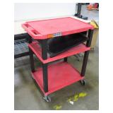 Uline 3 Shelf Utility Cart - 27" x 18" x 34"