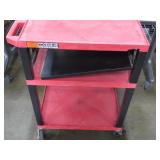 Uline 3 Shelf Utility Cart - 27" x 18" x 34"