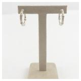 Tiffany & Co. Sterling Silver Bamboo Hoop Earrings. ***Estimated Replacement Value $350***