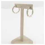 Tiffany & Co. Sterling Silver Bamboo Hoop Earrings. ***Estimated Replacement Value $350***