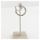 Tiffany & Co. Sterling Silver Bamboo Hoop Earrings. ***Estimated Replacement Value $350***