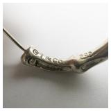 Tiffany & Co. Sterling Silver Bamboo Hoop Earrings. ***Estimated Replacement Value $350***