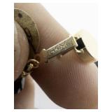 Amethyst Faceted Box Cubes 14K Yellow Gold Bead Necklace. ***New Old Stock -Estimated Replacement Value $165***